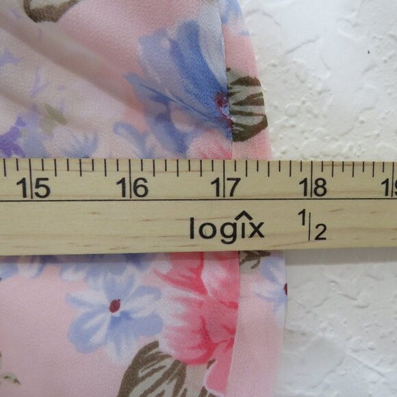 Forever 21* Women's Floral Chiffon High/Low High Rise‎ Waist Maxi Skirt~ Medium - Picture 7 of 10